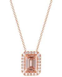 Brilliant Diamond - 14Kt Rose 0.80 Carat Lab Grown Diamond Pendant Necklace For - Lyst