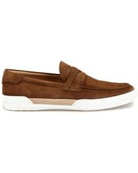 Tod's - Suede Gomma Penny Loafers - Lyst