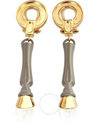 Burberry - Gold-plated And Resin Hoof Drop Earrings - Lyst