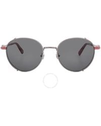 Moncler - Owlet Smoke Round Sunglasses Ml0286 014 50 - Lyst