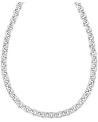 Tresorra - Sterling Rolo Link Necklace - Lyst