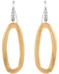 Marco Bicego - Jaipur 18K Oval Link Diamond Hook Earrings - Lyst