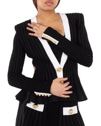 Balmain - Button-Detailed Curved Hem Jacket, Brand Size 34 (Us - Lyst