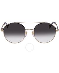 Carolina Herrera - Gradient Round Sunglasses She173 0301 53 - Lyst