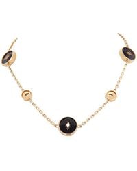 Burberry - Hollow Onyx-Tone Necklace - Lyst
