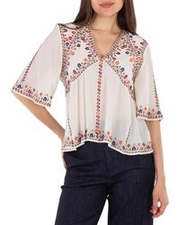 Isabel Marant - Santia Cotton Blend Blouse - Lyst