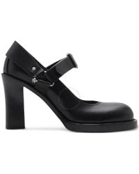 Burberry - Stirrup Buckled Strap Leather Pumps, Brand Size 35 (Us - Lyst
