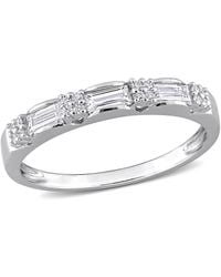 Amour - 1/2 Ct Dew Created Moissanite Anniversary Ring - Lyst