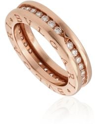 BVLGARI - B.Zero1 18K 1-Band Diamond Pave Ring - Lyst