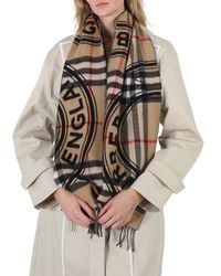 Burberry - Archive Montage Print Cashmere Scarf - Lyst