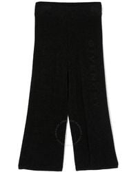 Givenchy - Kids Logo Embroidered Wide Leg Trousers - Lyst