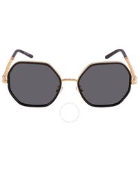 Tory Burch - Solid Gray Irregular Sunglasses Ty6092 332787 55 - Lyst