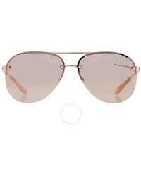 Michael Kors - East Side Grey Mirrored Rose Gold Pilot Sunglasses Mk1135b 11084z 59 - Lyst
