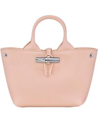 Longchamp - Le Roseau Xs Top Handle Leather Bag - Lyst