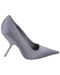 Ferragamo - Eva X5 Pointed-Toe Satin Pumps - Lyst
