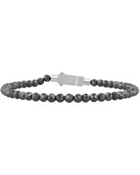 Robert Alton - Stainless Steel 4Mm Hematite Faceted Bead Bracelet - Lyst