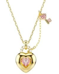 Swarovski - Idyllia Heart Key Pendant Necklace - Lyst