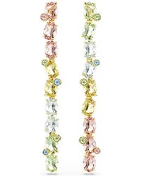 Swarovski - Gema Drop Earrings, Asymmetrical Design, Mixed Cuts, Long, 18K Finish - Lyst