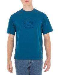 Burberry - Oak Leaf Crest Embroidered Cotton Crewneck T-Shirt - Lyst