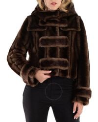 Burberry - Reconstructed Faux Fur Duffle Coat - Lyst