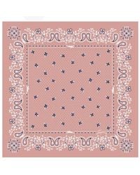 Longchamp - French Bandana Square Silk Scarf - Lyst