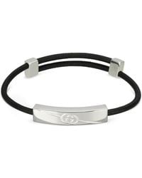 Gucci - Tag Sterling Interlocking G Bracelet - Lyst