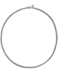 John Hardy - Classic Chain 24" Sterling Box Necklace - Lyst
