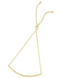 Tresorra - 14K Curved Bar Friendship Bracelet - Lyst