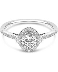 Haus of Brilliance - 14K 1.00 Cttw Lab-Grown Diamond Oval Shaped Halo Engagement Ring - Lyst