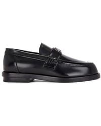 McQueen - Seal Logo Leather Loafers, Brand Size 44 Us - Lyst