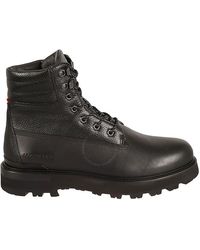Moncler - Peka Leather Lace-Up Boots, Brand Size 42 Us - Lyst
