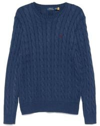 Polo Ralph Lauren - Cotton Cable Crew Knit Sweater - Lyst