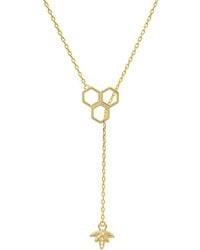 Kylie Harper - 14K Over Honeycomb Bumble Bee Lariat Y Necklace - Lyst