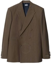 Burberry - Lee Double-Breasted Wool Blazer, Brand Size 44R (Us - Lyst