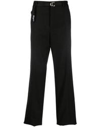 Ferragamo - Straight-Leg Belted Trousers - Lyst