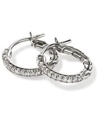John Hardy - Essential Pav Hoop Earring, Sterling, Diamonds, 13Mm - Lyst