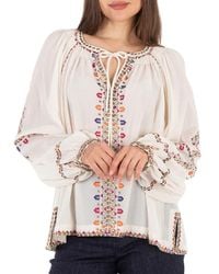 Isabel Marant - Ladies Ecru Clive Silk Blend Blouse - Lyst