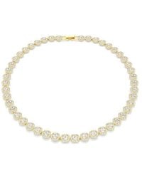 Swarovski - Round Cut Una Angelic Tennis Necklace - Lyst