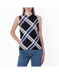 Burberry - Check Jacquard Silk Vest - Lyst