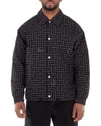 KENZO - Weave Print Long Sleeve Jacket - Lyst