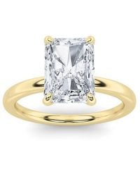 Mure And Co - 1.5Ctw Radiant Shaped Lab Grown Diamond Classic Solitaire Ring - Lyst