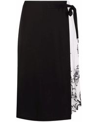 Ferragamo - Pleated Silk Skirt - Lyst