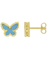 Kylie Harper - Ladies 14K Butterfly Stud Earrings - Lyst