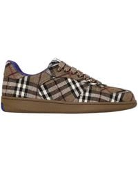 Burberry - Check Terrace Low-Top Sneakers, Brand Size 41 Us - Lyst