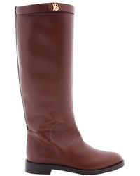 Burberry - Redgrave Flat Knee High Riding Boots - Lyst
