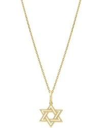 Tresorra - 14K Star Of David Pendant Necklace - Lyst