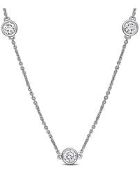 Created Forever - 1 4/5 Ct Tw Lab-Grown Diamond Station Necklace - Lyst