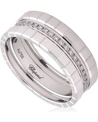 Chopard - 18K Ice Cube Diamond Ring - Lyst