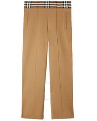 Burberry - Check Pattern Joggings Trousers - Lyst
