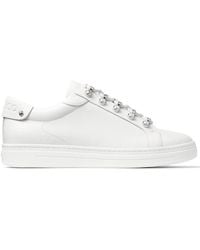 Jimmy Choo - Antibes Pearl-Embellished Sneakers - Lyst